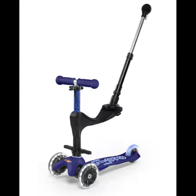 Mini Micro 3In1 Deluxe Plus Led Blau-Ride-On & Scooters-Micro- 7630053544126