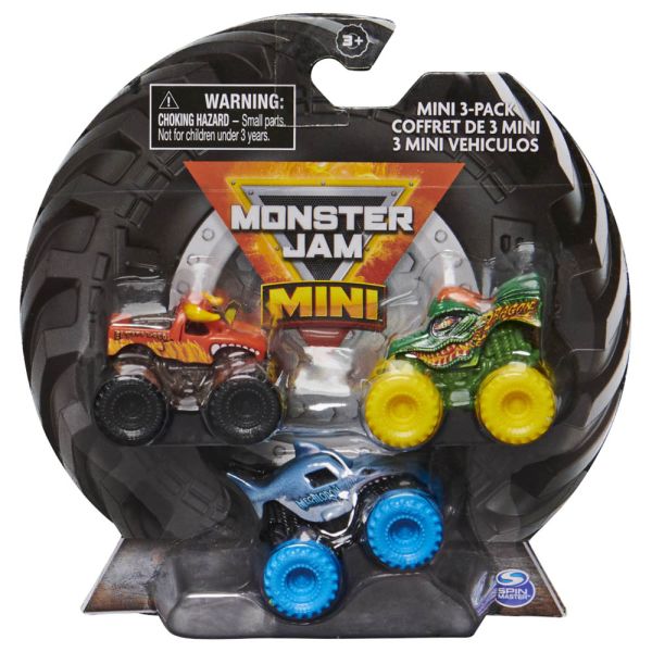 Monster Jam Mini Scale Vehicles 3-Pk-Cars & Vehicles-Monster Jam-778988379769