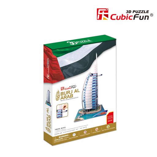 3D Puzzle Burj Al Arab 101Pcs-Cubic Fun