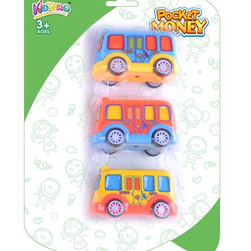 Kidz. Pull Back Funky Vehicles 3Ps Bc-KIDZPR