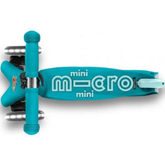 Mini Micro Deluxe Aqua (Led)-Ride-On & Scooters-Micro-7630053523022