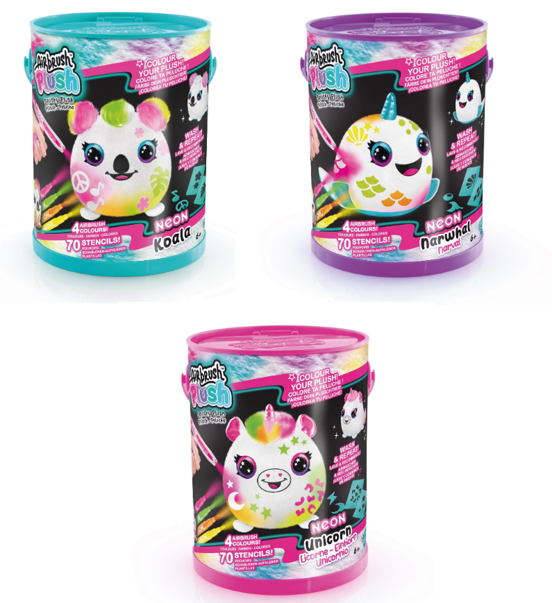 Airbrush Plush - Neon Squish Pals Paint Can-Slime & Dough-CANAL TOYS-3555801455230
