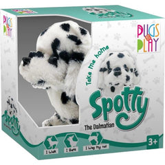 Pugs At Play Walking Spotty 6.5 B/O-Plush Toys-STRIDE-