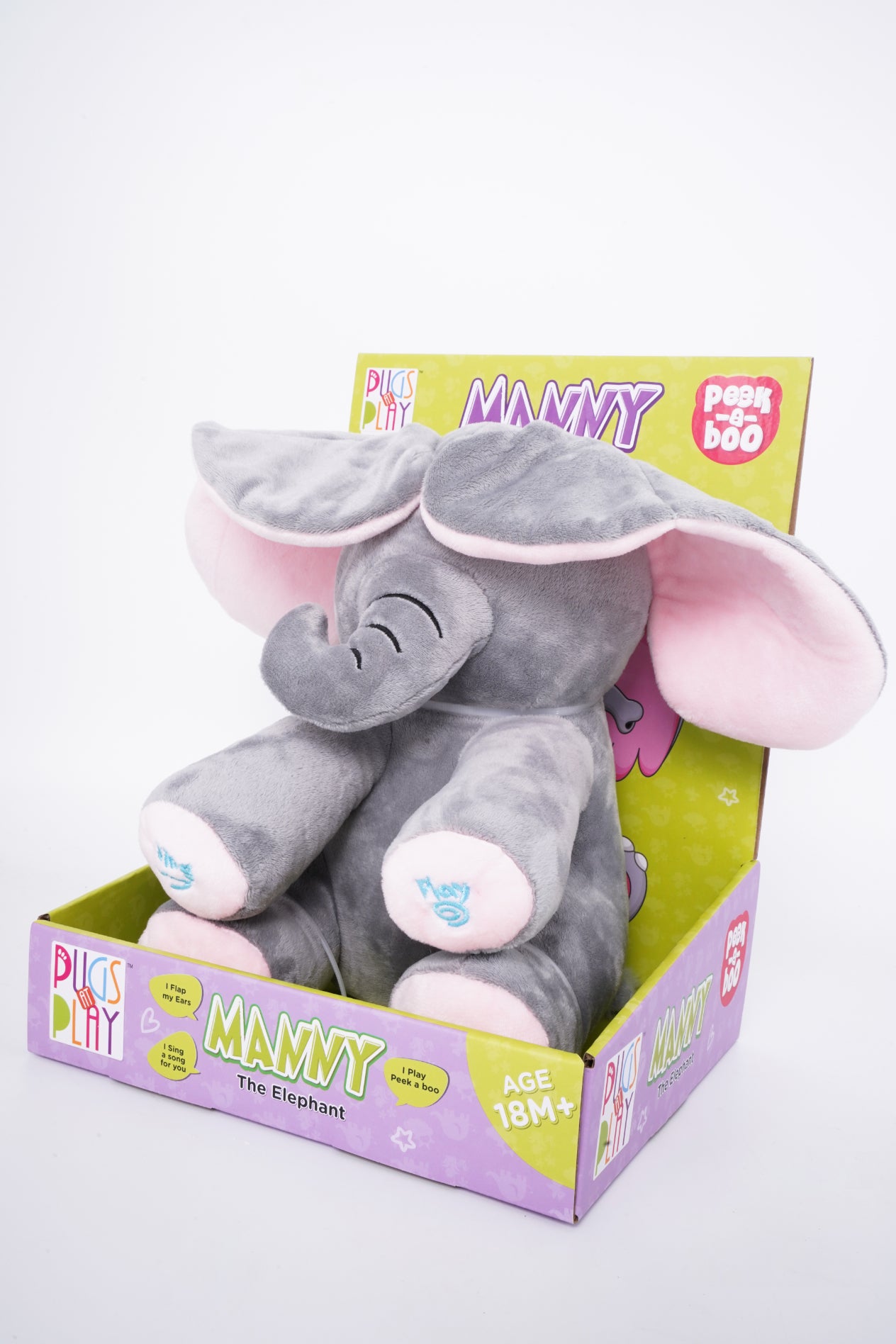 Pugs At Play Peek A Boo Manny 10 B/O