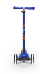 Maxi Micro Deluxe Blue (Led)-Ride-On & Scooters-Micro-7640170574715