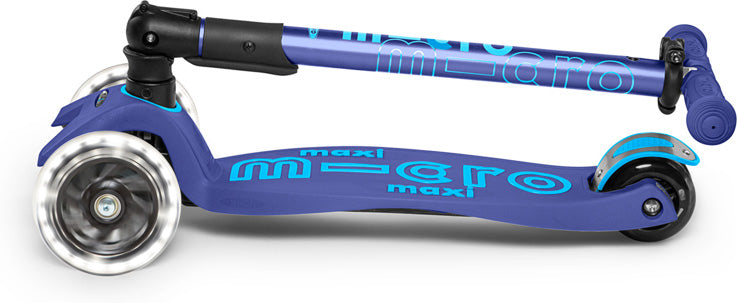 Maxi Micro Deluxe Foldable Navy Led-Ride-On & Scooters-Micro-7630053530273