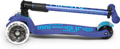 Maxi Micro Deluxe Foldable Navy Led-Ride-On & Scooters-Micro-7630053530273