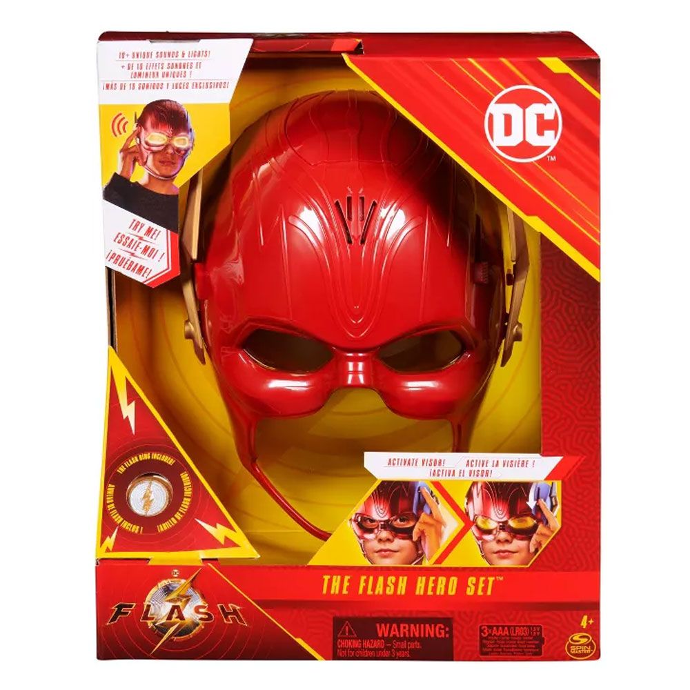 Dc Flash Movie Mask&Ring W/Lights&Sounds-ACTION FIGURES & PLAYSETS-DC The Flash-778988436073