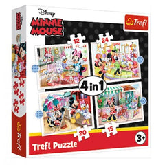 Puzzles - "4in1 (12, 15, 20, 24)" - Minnie with friends / Disney Minnie