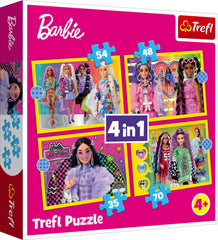 Puzzles - "4in1" - Happy world of Barbie / Mattel, Barbie