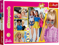 Puzzles - "100 Glitter" - Glitter Barbie / Mattel, Barbie