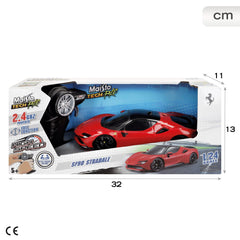 1:24 RC Premium - Ferrari SF90 Stradaie - 2.4 GHz (USB rechargeable) 35M control range, 45 Min charge time, pistol controller