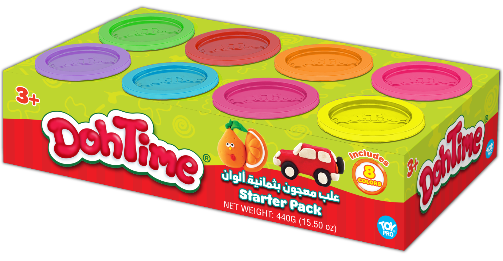 DOHTIME BRIGHT COLORS 8 PCK 2OZ Default Title