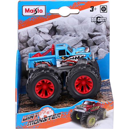 Dirt Monster Asst. (free wheeling action, oversized rubber monster truck tires, wild graphics)