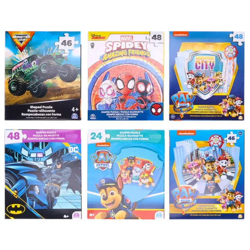 Puzzle Shaped (Paw/Dc/Monster Jam/Marvel) Asst.-Games & Puzzles-Spin Master Games-