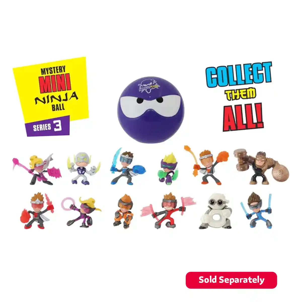 Mini Ninja Head(Assorted - Includes 1)-Action Figures-Ninja-