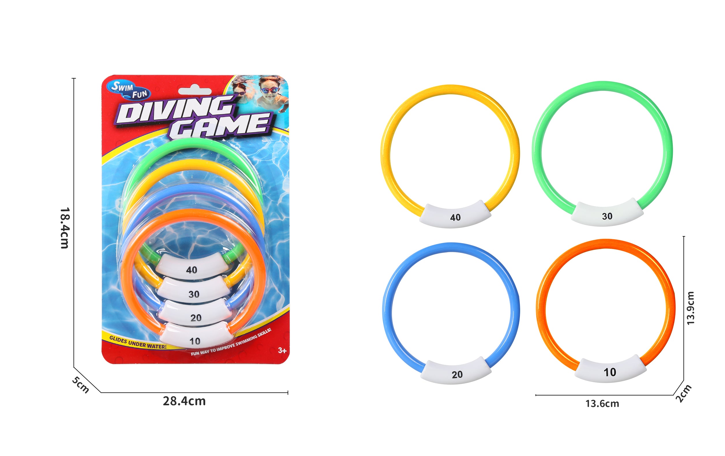 DIVING RING TOYS 4PCS