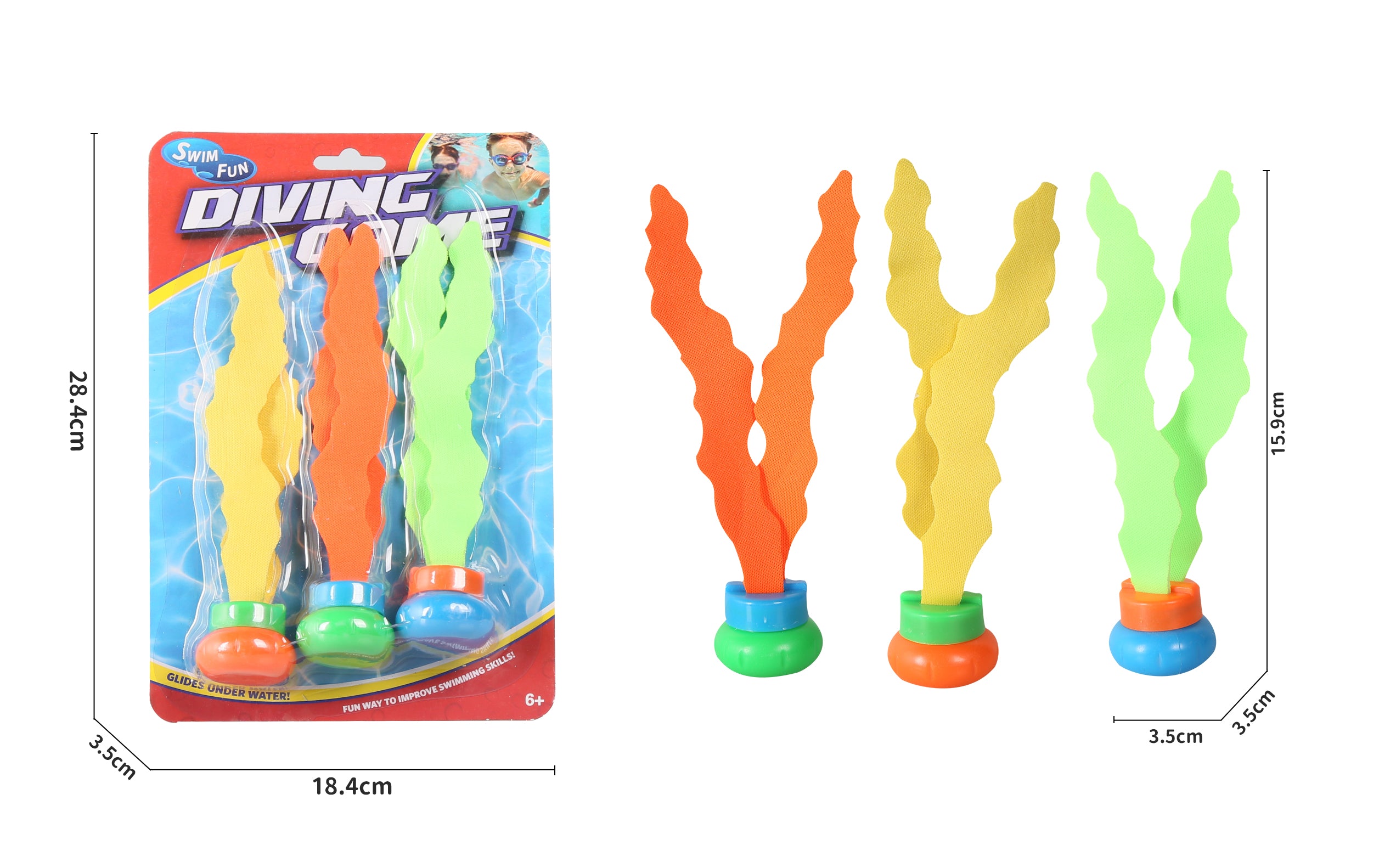 DIVING SEAWEED TOYS 3PCS