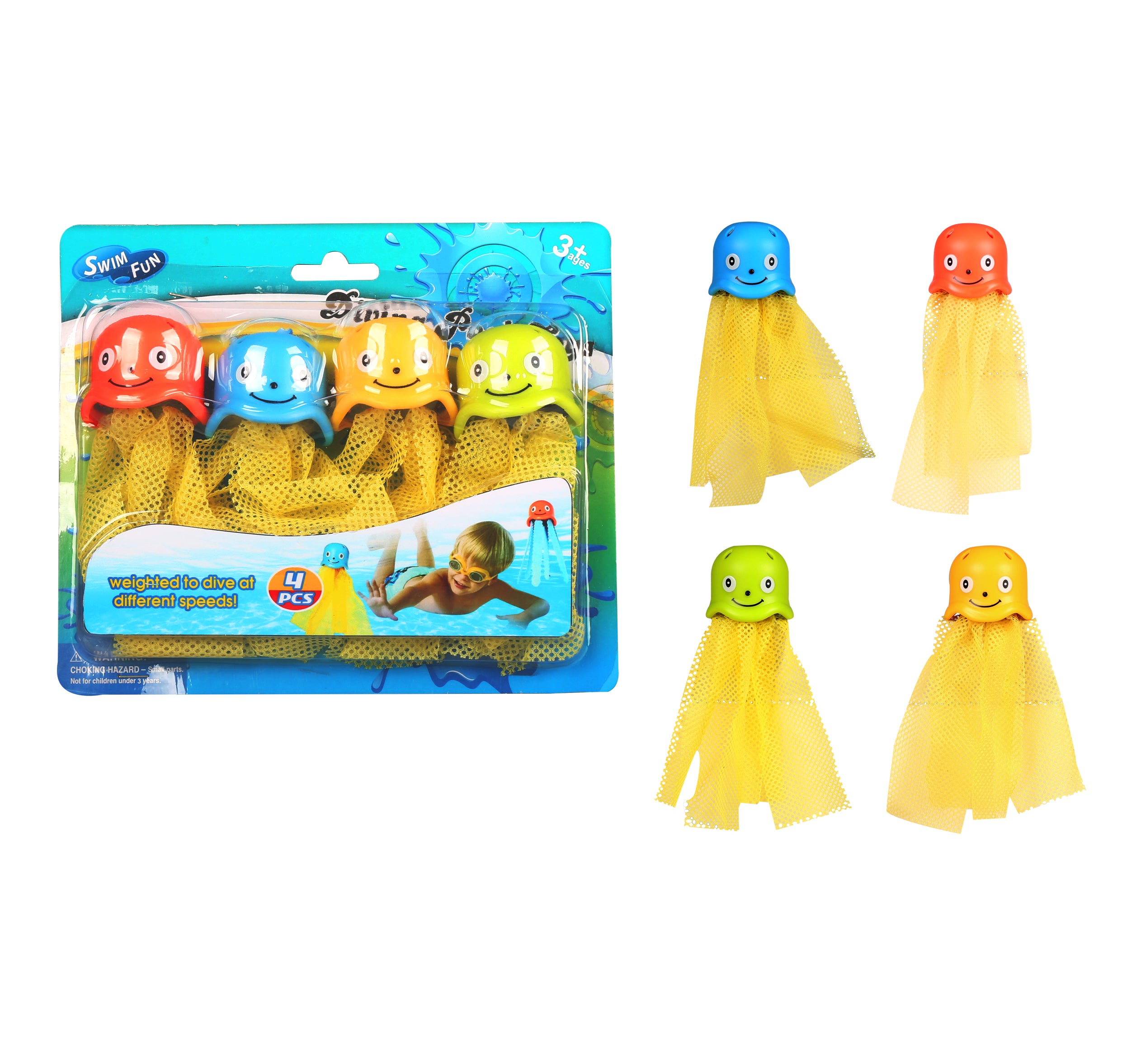 DIVING JELLYFISH TOYS 4PCS