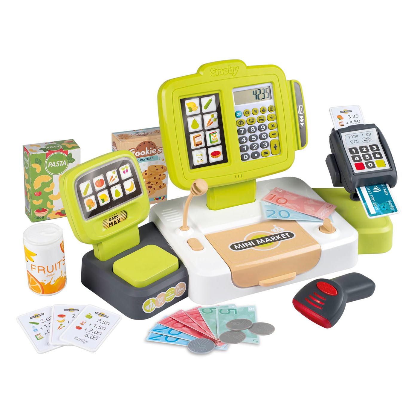 Smoby Toy Cash Register For Kids Shop Til, Multi, One Size 350114-SMOBY-3032163501145