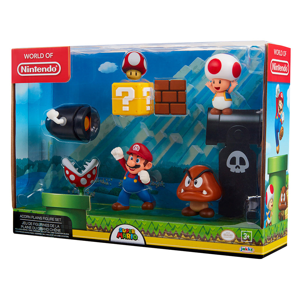 Nintendo 2,5” Acorn Plains Diorama Set-ACTION FIGURES & PLAYSETS-World of Nintendo-39897645100