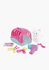 PLAYGO PET CARE CARRIER -  KITTEN - 7 PCS (PLUSH KITTEN INCLUDED)