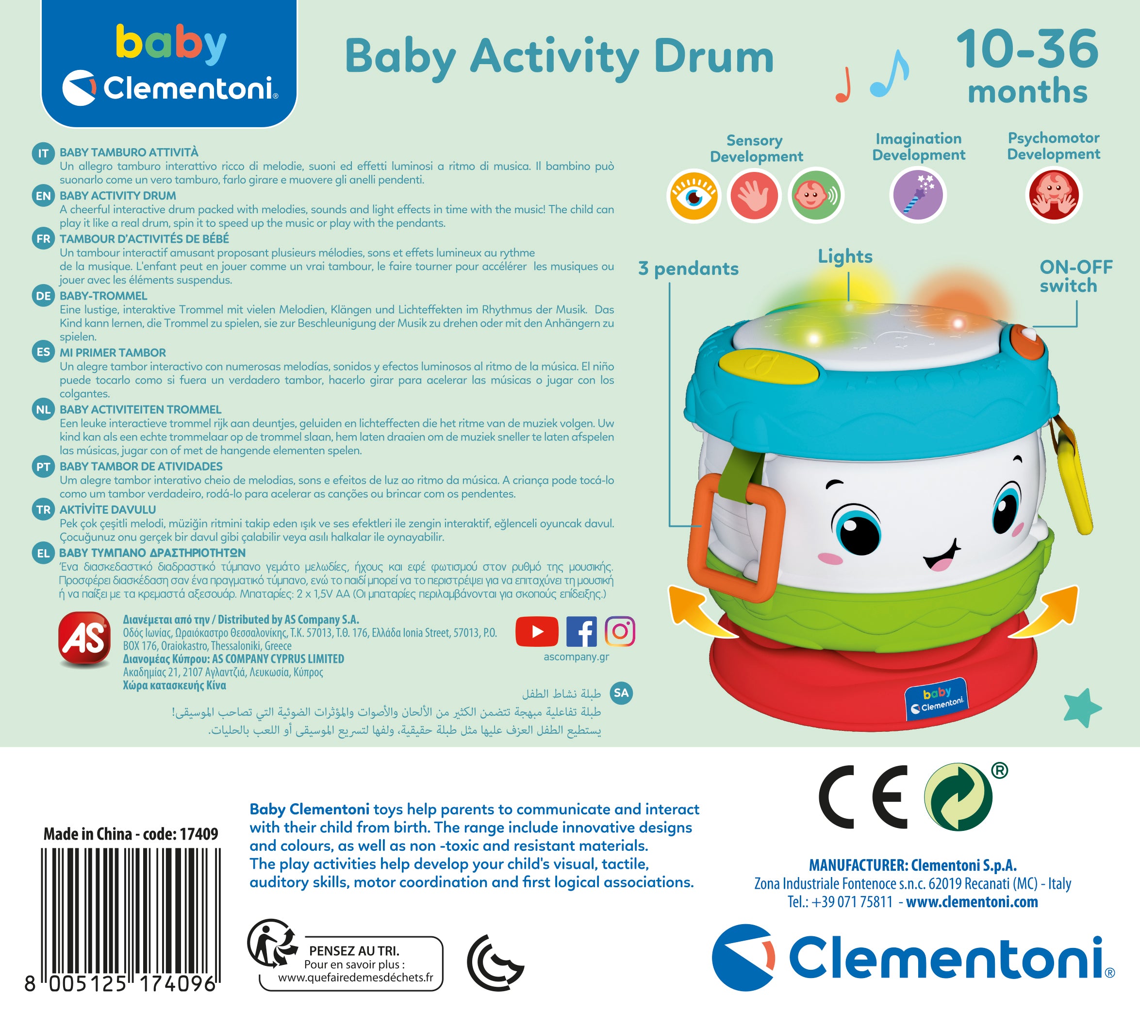 CLEMENTONI BABY ACTIVITY DRUM BO