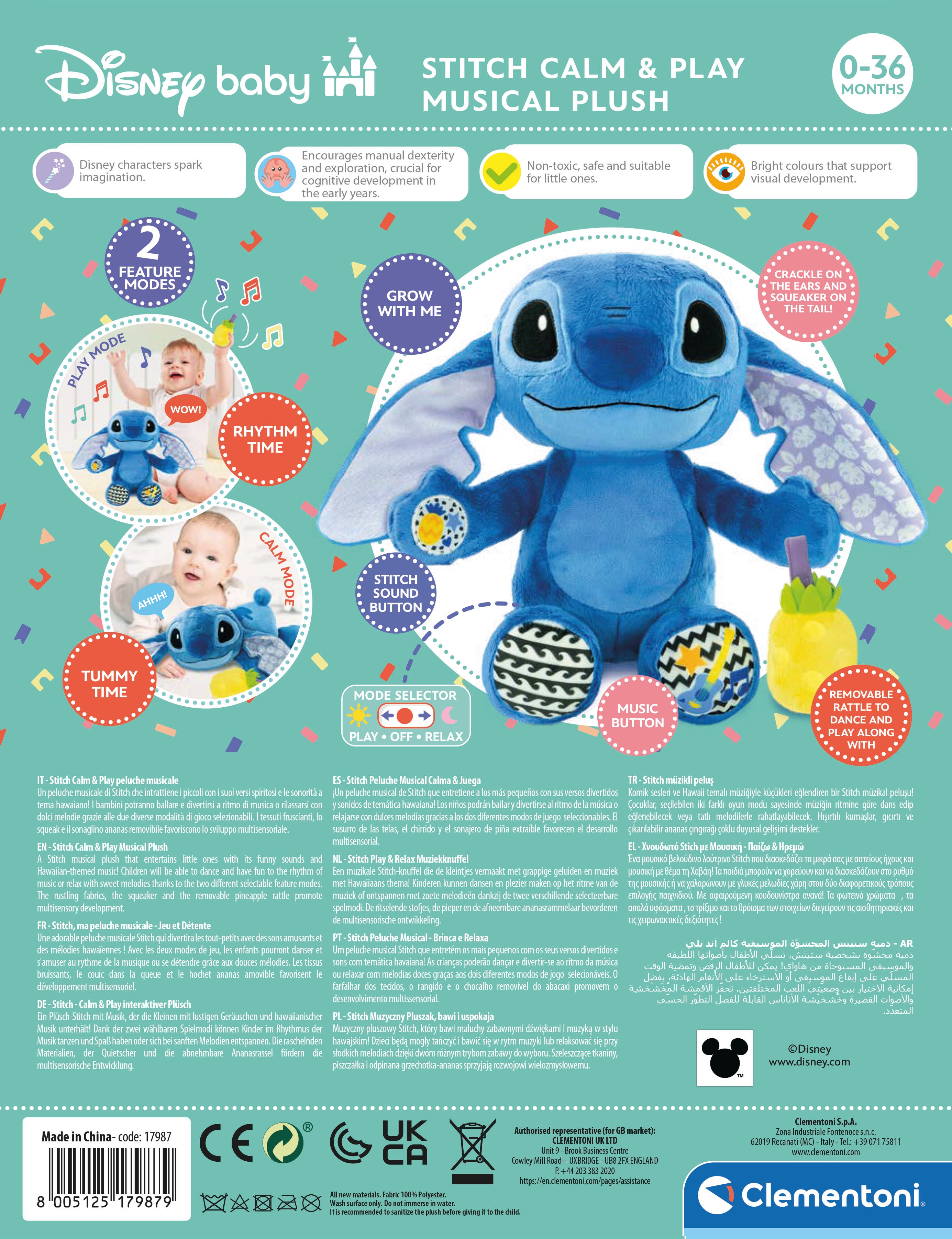 DISNEY BABY STITCH CALM&PLAY B/O