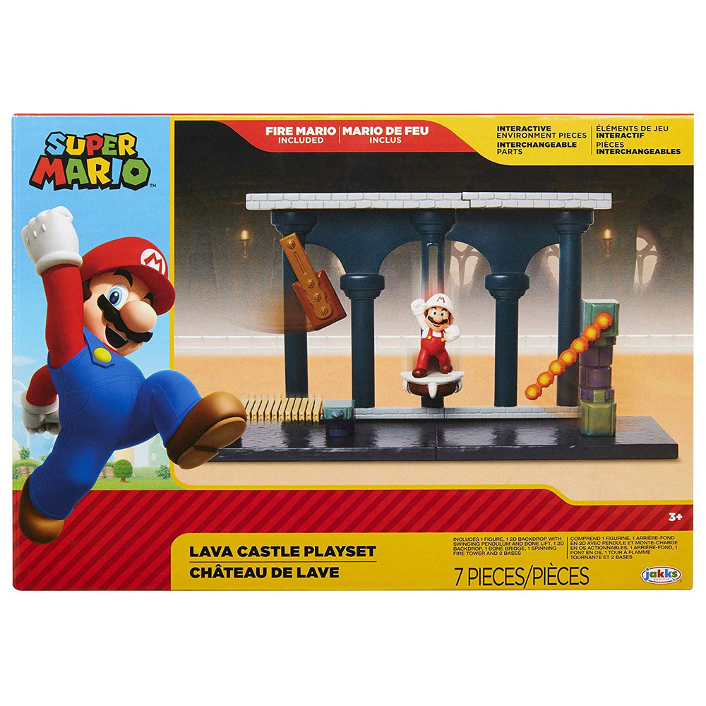Nintendo 2.5 Lava Castle Playset by World of Nintendo for kids - toys