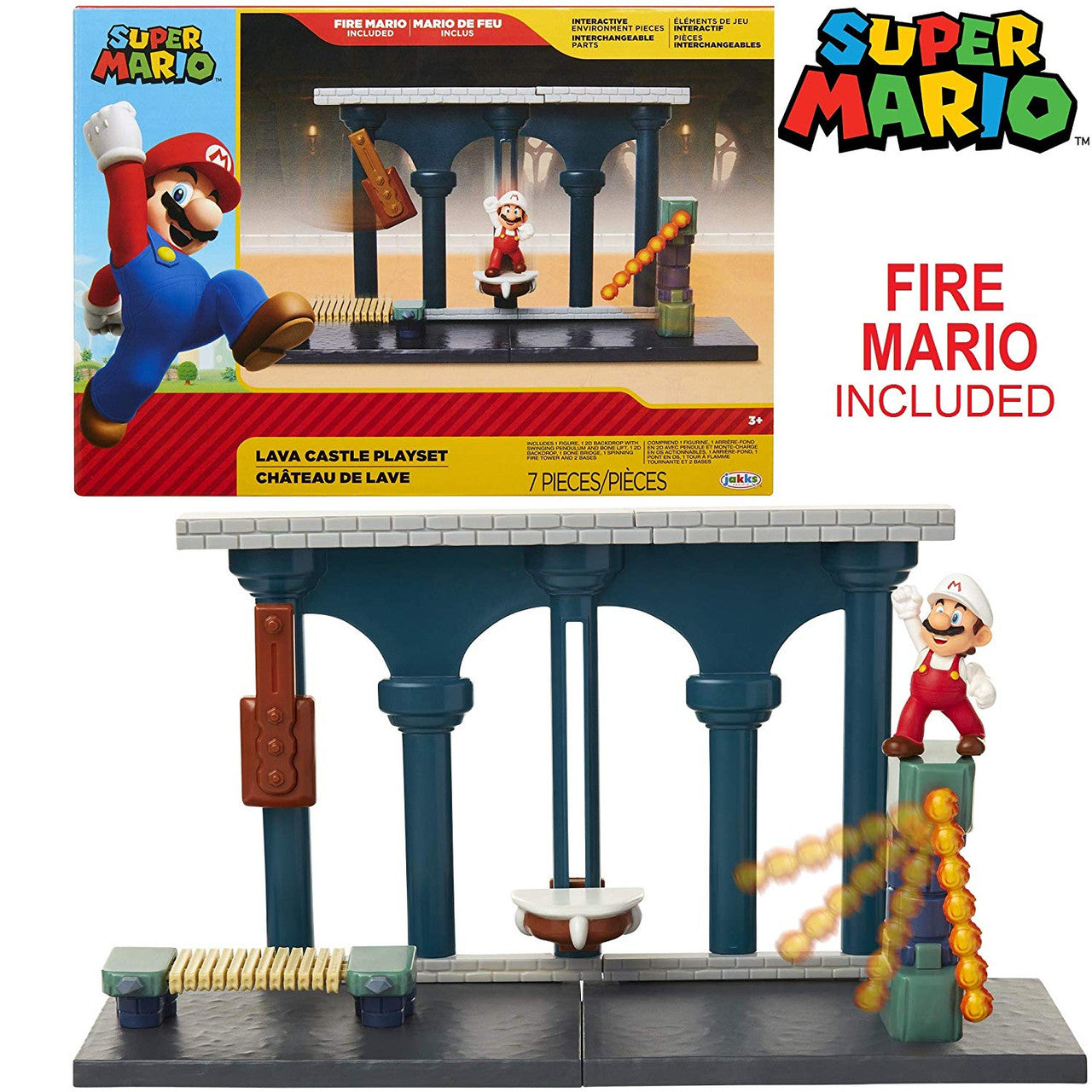 Nintendo 2.5 Lava Castle Playset-ACTION FIGURES & PLAYSETS-World of Nintendo-192995400177
