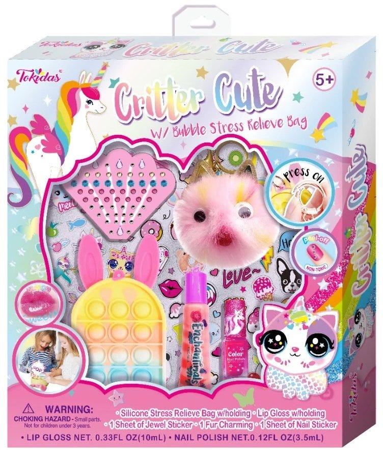 Critter Cute W/ Bubble Stress Relieve Bag-Makup-Tokidas-6971617152311
