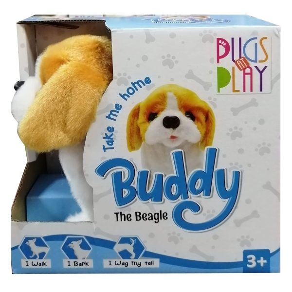 Pugs At Play Wlkng Buddy 6.5 B/O Value - Plush Toys - STRIDE - Shop in Bahrain