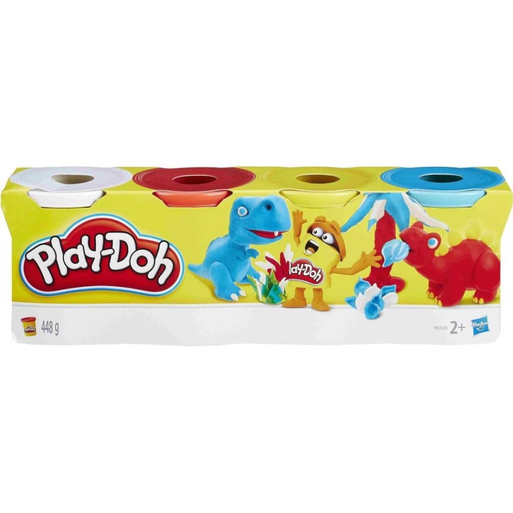 Play-Doh Wild Colour Tubs (Pack Of 4)-HASBRO LICENSED PLAYDOH