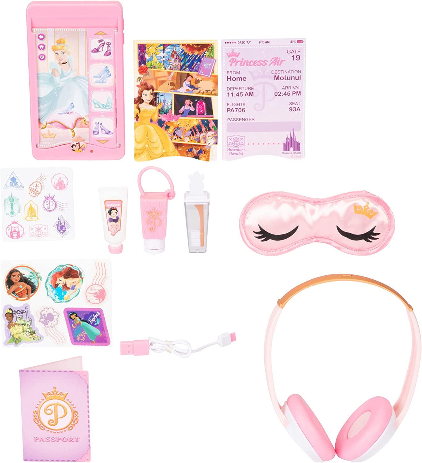 Disney Princess Style Deluxe Suitcase Set-Dolls & Accessories-JAKKS-