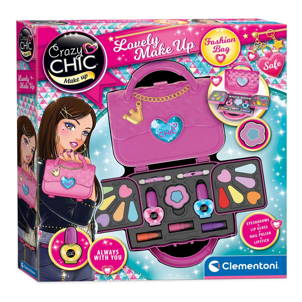 Clementoni Crazychic Bag Make Up Set