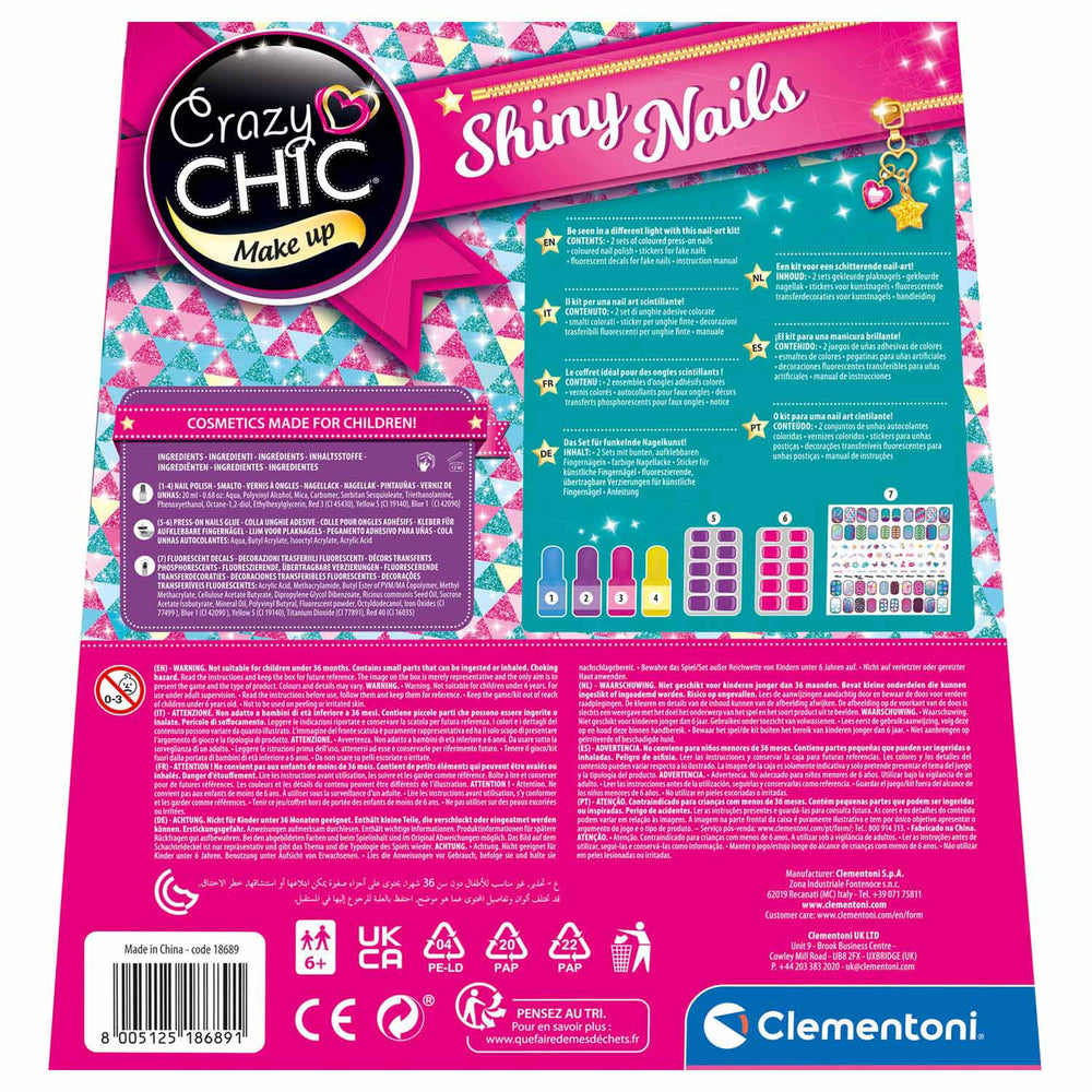 Clementoni Crazychic Shiny Nails-Makup-CLEMENTONI-