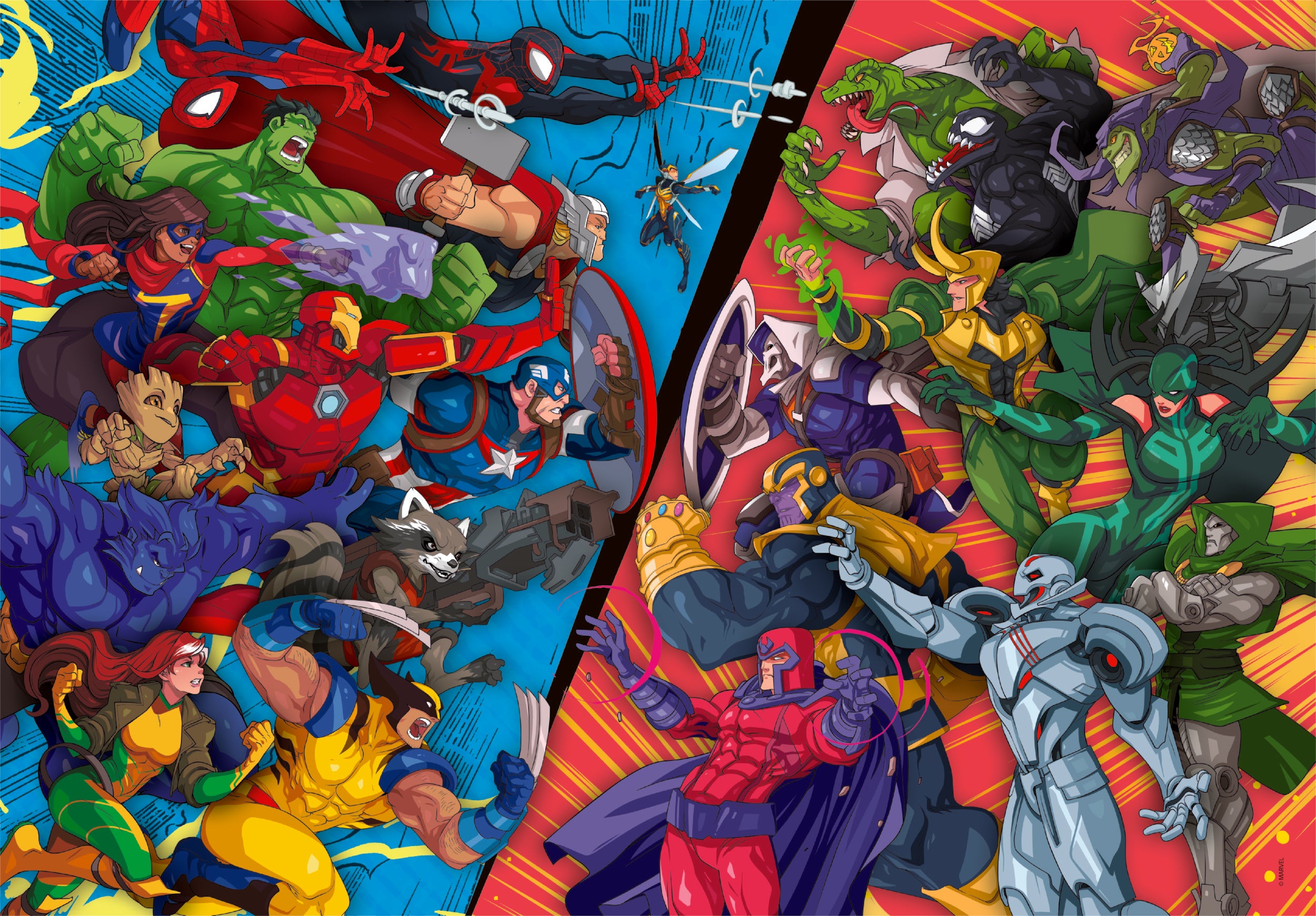 CLEM. PUZZLE MARVEL HEROES VS VILLAIN104