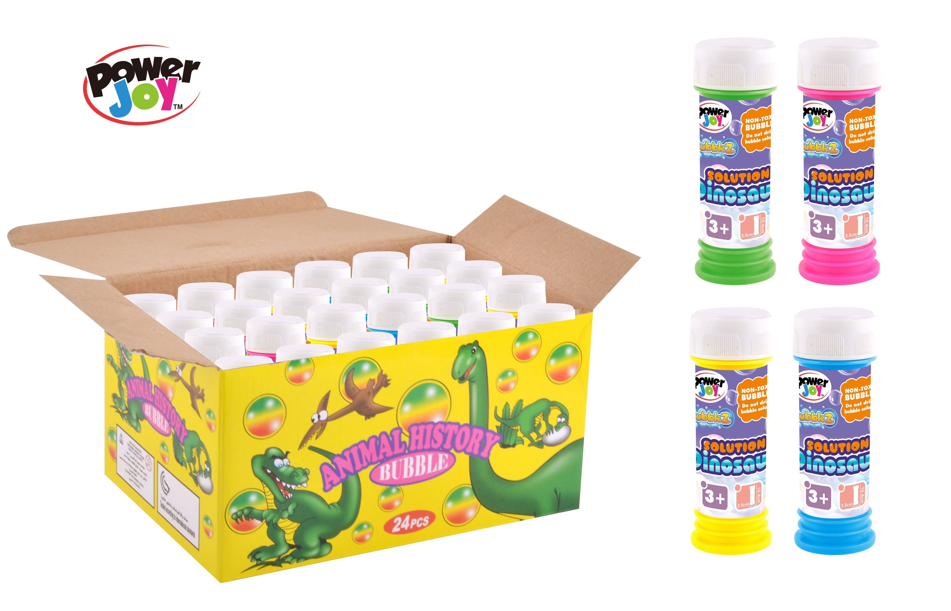 P.JOY BUBBLE SOLUTION DINO 50ML CDU24WOC