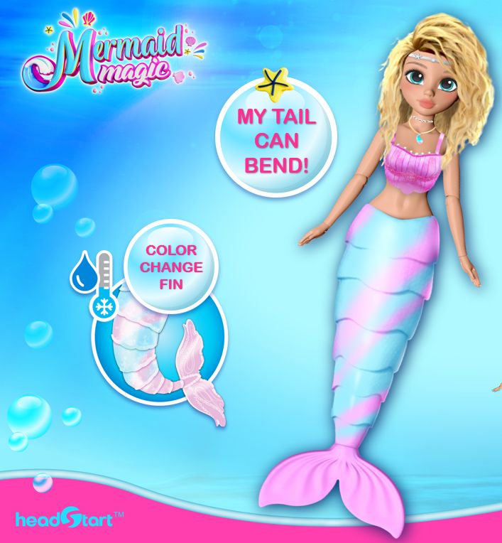 MERMAID MAGIC WINDUP DOLL 5 3ASST