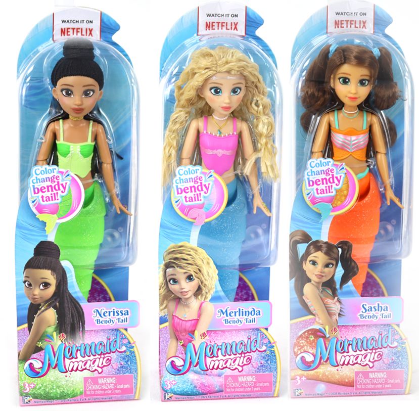 MERMAID MAGIC DOLL 9 3ASST