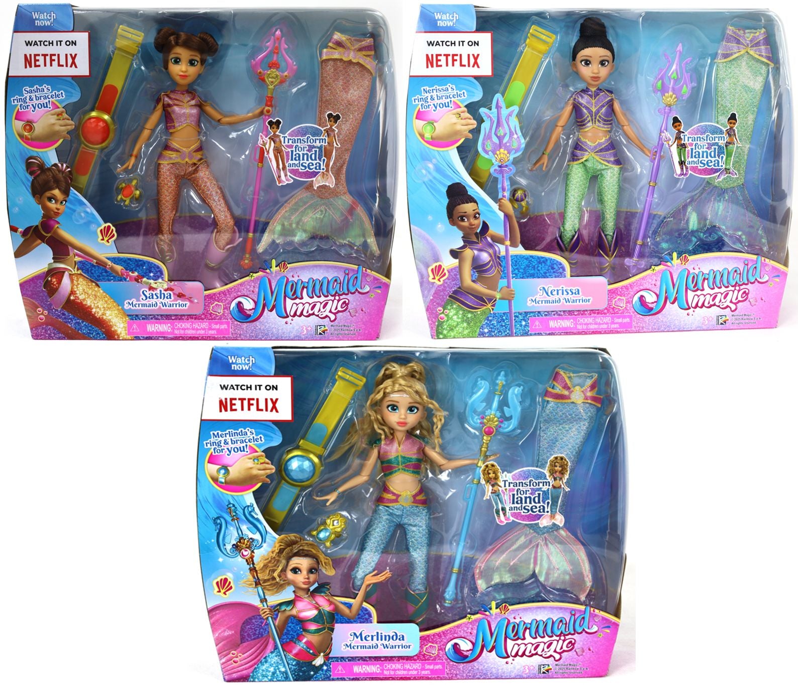MERMAID MAGIC WARRIOR TRANS. 9 3ASST