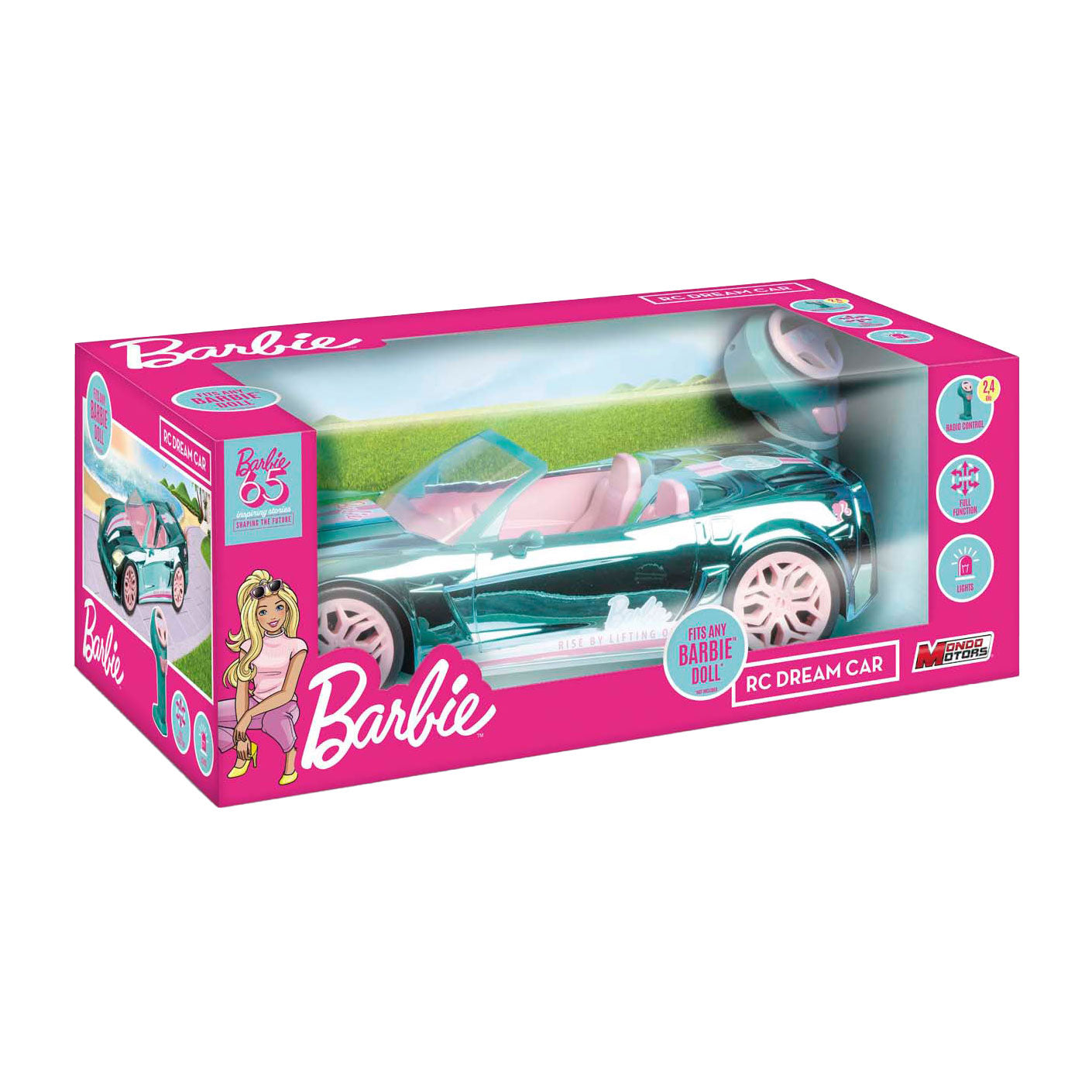 Barbie Rc Dream Car 65 Anniv. 2.4Ghz B/O-Dolls & Accessories-MONDO-