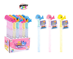 P.JOY BUBBLE WAND WHALE 39CM CDU24 WOC