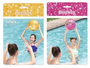 BWAY BEACH BALL GLITTER AST 41CM Default Title