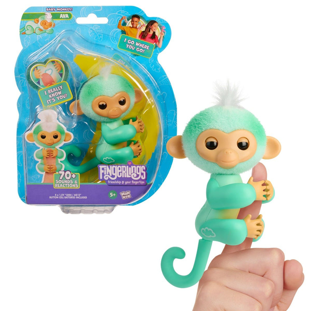 Fingerlings 2.0 Monkey - Teal Ava-GIFTS & NOVELTIES-Wow Wee-