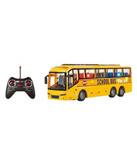 P.Joy Rc School Bus W/ Lights Bpc Red & yellow-Cars & Vehicles-P.JOY-