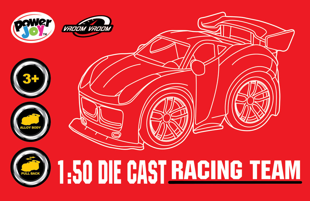 P.Joy Vroom Diecast Raci. Team 1/50 3Ass