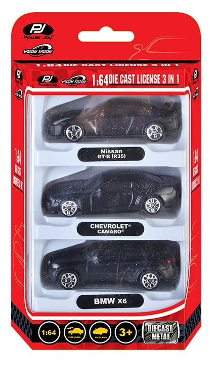 P.Joy V.Vroom Diecast Unif Lice 3Pc 1/64