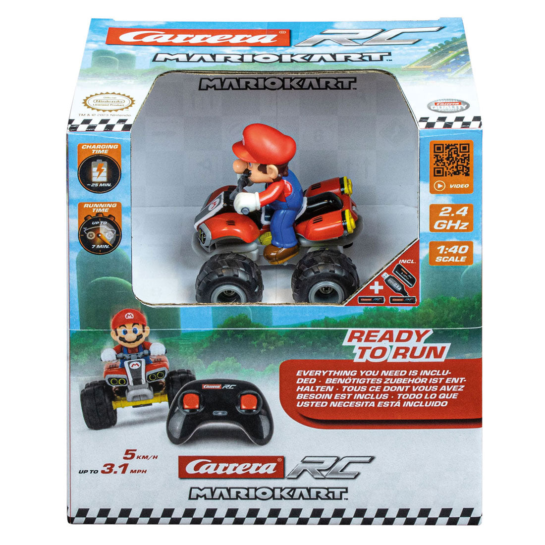 Carrera Licensed Rc Mario Kart Mario Quad 1:40-CARRERA-9003150136248