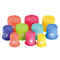 PLAYGO ANIMALS & NUMBERS STACKING TOWER - 10 PCS